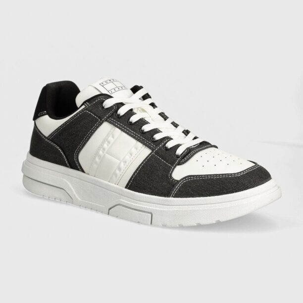 Tommy Jeans sneakers THE BROOKLYN MIX MATERIAL culoarea negru