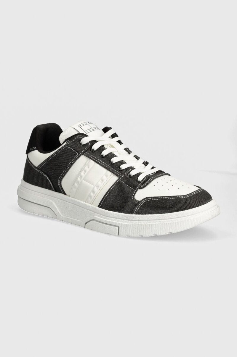 Tommy Jeans sneakers THE BROOKLYN MIX MATERIAL culoarea negru