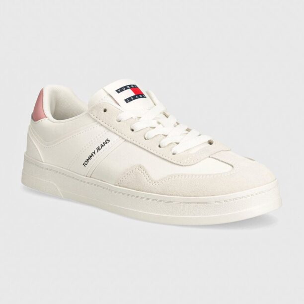 Tommy Jeans sneakers TJW COURT culoarea alb