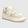 Tommy Jeans sneakers TJW RETRO BASKET FLATFORM VELCRO culoarea bej