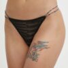 Tommy Jeans tanga culoarea negru