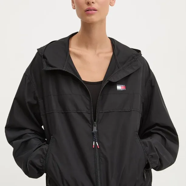 Tommy Jeans windbreaker culoarea negru