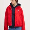 Tommy Jeans windbreaker culoarea rosu