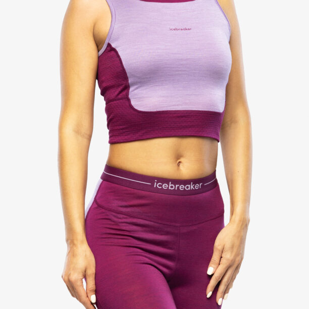 Cumpăra Top femei Icebreaker ZoneKnit Cropped Bra-Tank - purple