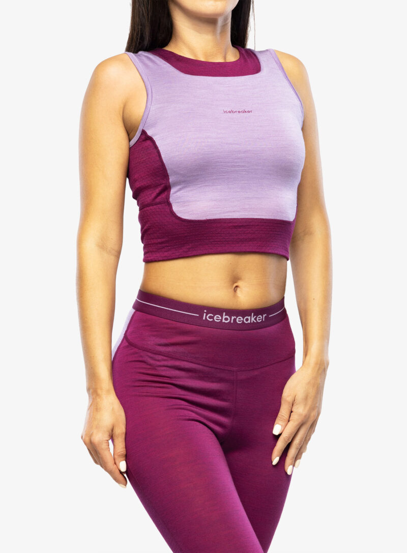 Cumpăra Top femei Icebreaker ZoneKnit Cropped Bra-Tank - purple