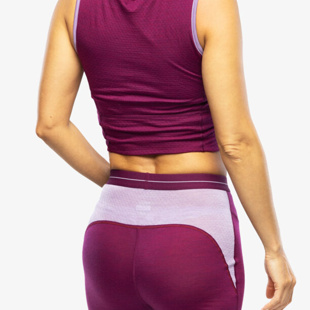 Preţ Top femei Icebreaker ZoneKnit Cropped Bra-Tank - purple