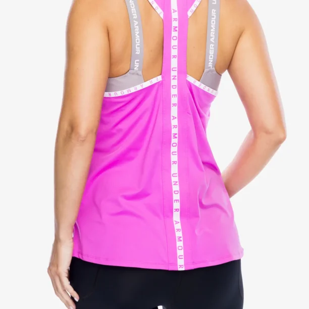 Preţ Top femei Under Armour Knockout Tank - vivid magenta/white