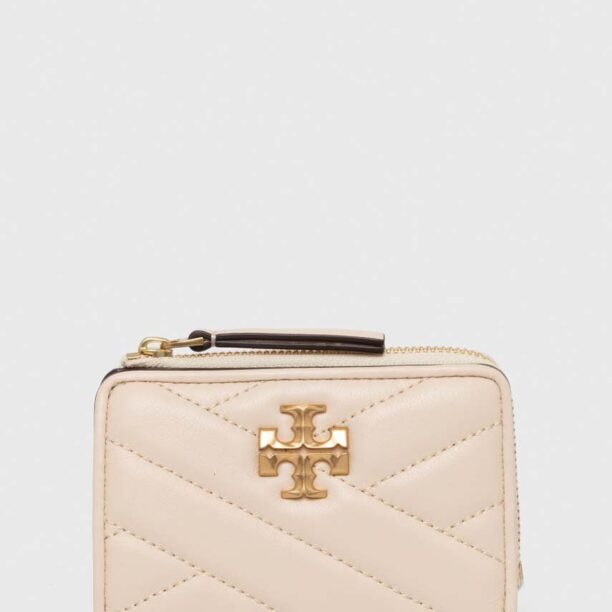 Tory Burch portofel de piele Kira Chevron Bi-Fold femei