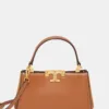 Tory Burch poseta de piele Eleanor culoarea maro