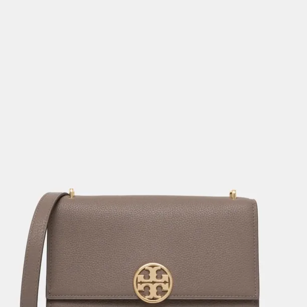 Tory Burch poseta de piele Miller culoarea maro