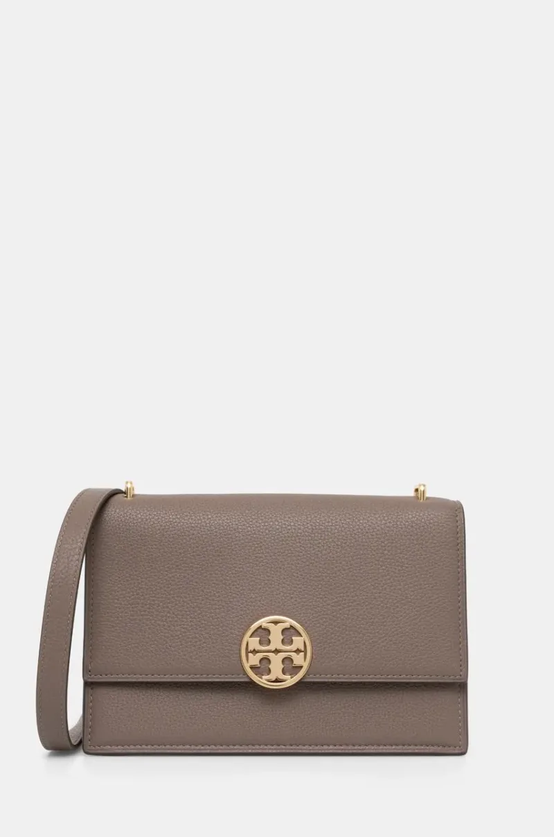 Tory Burch poseta de piele Miller culoarea maro