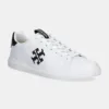 Tory Burch sneakers din piele Double T Howell Court culoarea alb