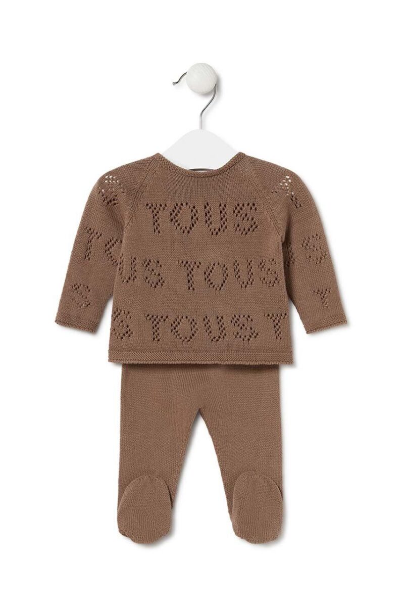 Tous compleu bebe Tricot culoarea bej