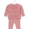 Tous set de bumbac pentru bebelusi Tricot culoarea roz