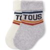 Tous sosete copii SSocks 2-pack culoarea gri