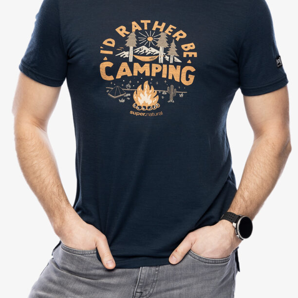 Tricou Super.natural No Glamping Tee - blueberry/various