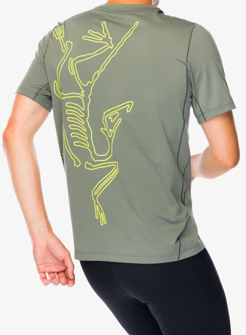 Preţ Tricou alergare Arcteryx Cormac ArcBird Logo SS - forage heather II