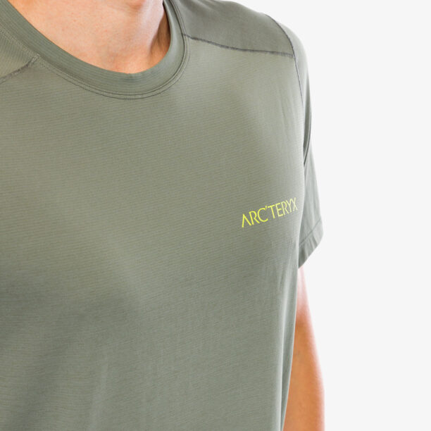 Original Tricou alergare Arcteryx Cormac ArcBird Logo SS - forage heather II