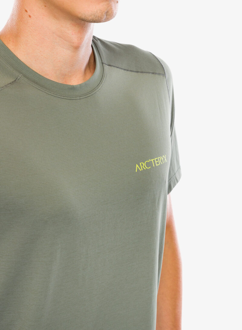 Original Tricou alergare Arcteryx Cormac ArcBird Logo SS - forage heather II