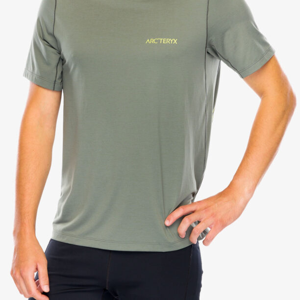 Tricou alergare Arcteryx Cormac ArcBird Logo SS - forage heather II