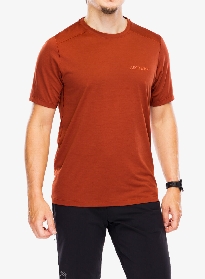 Tricou alergare Arcteryx Cormac ArcBird Logo SS - sequoia heather/solaris