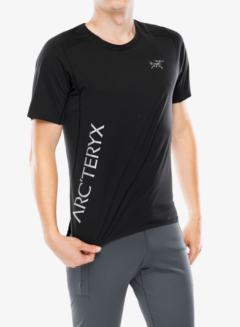 Tricou alergare Arcteryx Norvan Downword Logo Shirt SS - black