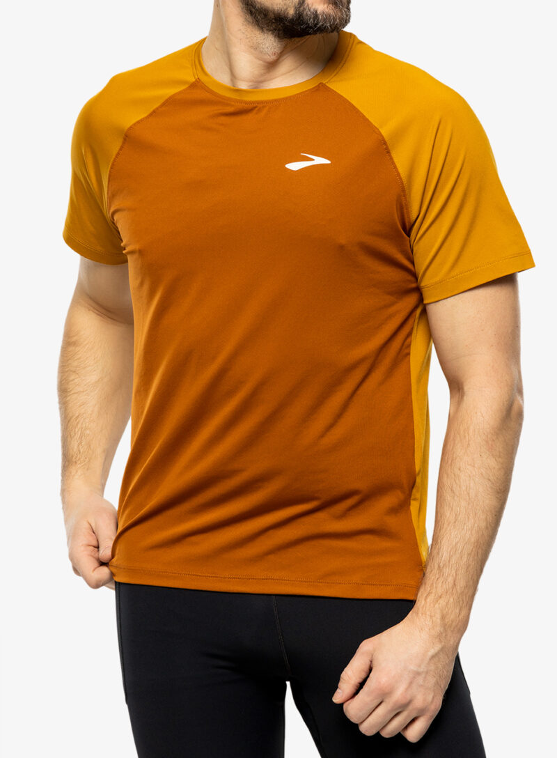 Preţ Tricou alergare Brooks Atmosphere Short Sleeve 2.0 - hazelwood/ochre