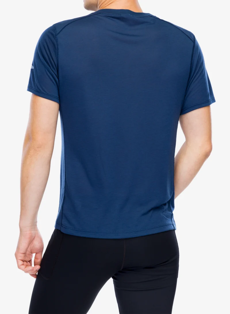 Preţ Tricou alergare Brooks Distance Short Sleeve 3.0 - blue slate/BR logo