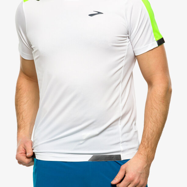 Tricou alergare Brooks Run Visible Short Sleeve - white/asphalt/nightlife