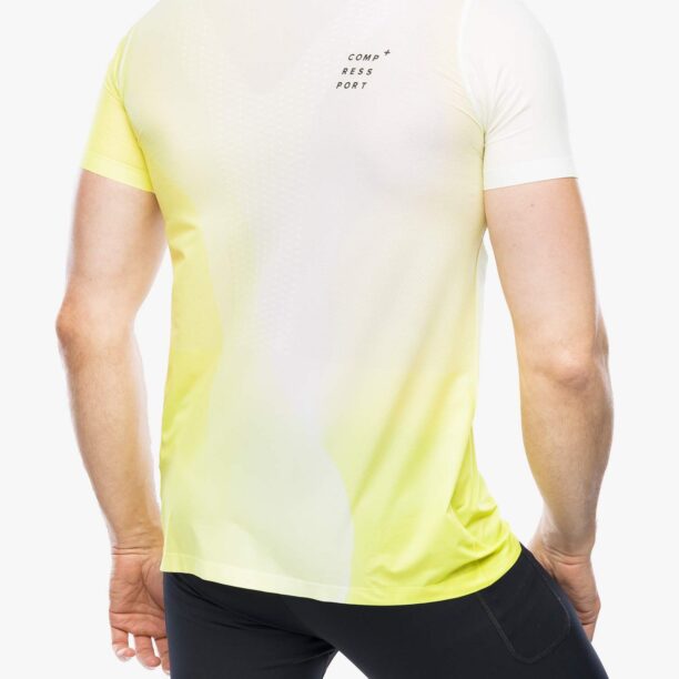 Tricou alergare Compressport Performance S/S T-Shirt - safe yellow preţ