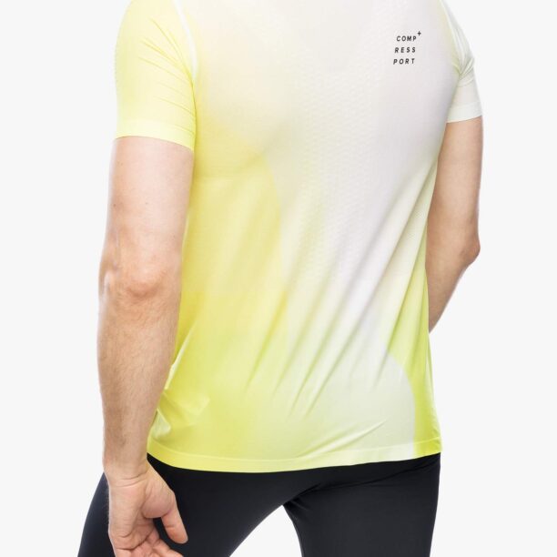 Preţ Tricou alergare Compressport Performance S/S T-Shirt - safe yellow