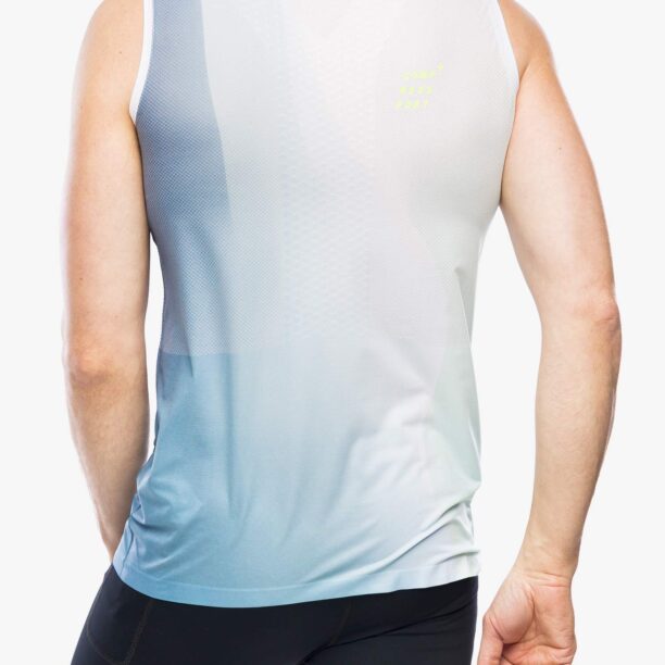 Tricou alergare Compressport Performance Tank - niagara blue preţ