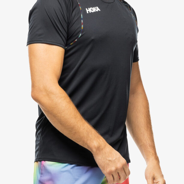 Cumpăra Tricou alergare Hoka Glide Short Sleeve - black/multi