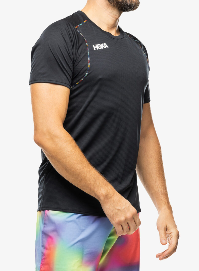 Cumpăra Tricou alergare Hoka Glide Short Sleeve - black/multi