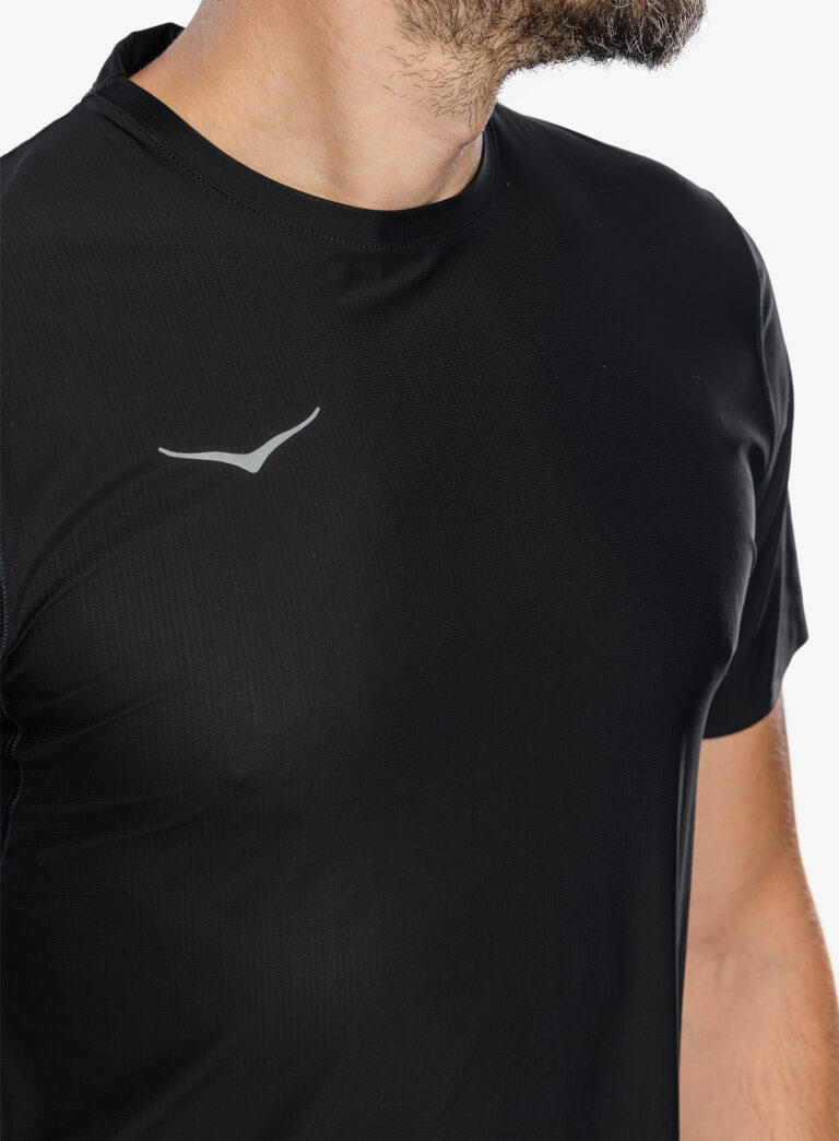 Original Tricou alergare Hoka Performance Run Short Sleeve - black