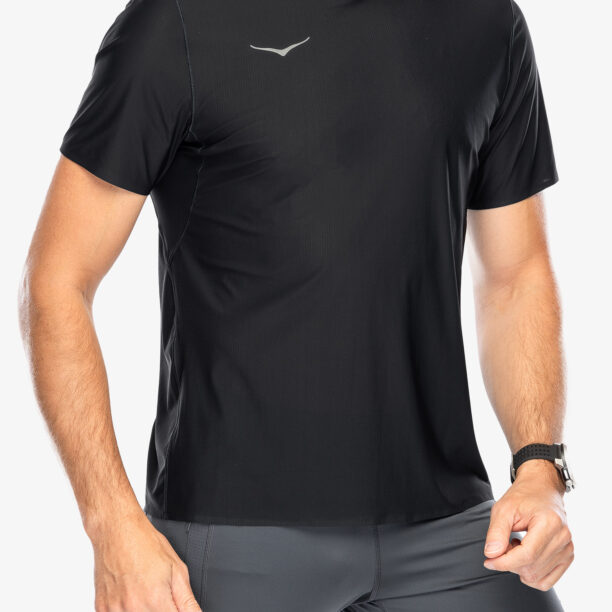 Tricou alergare Hoka Performance Run Short Sleeve - black