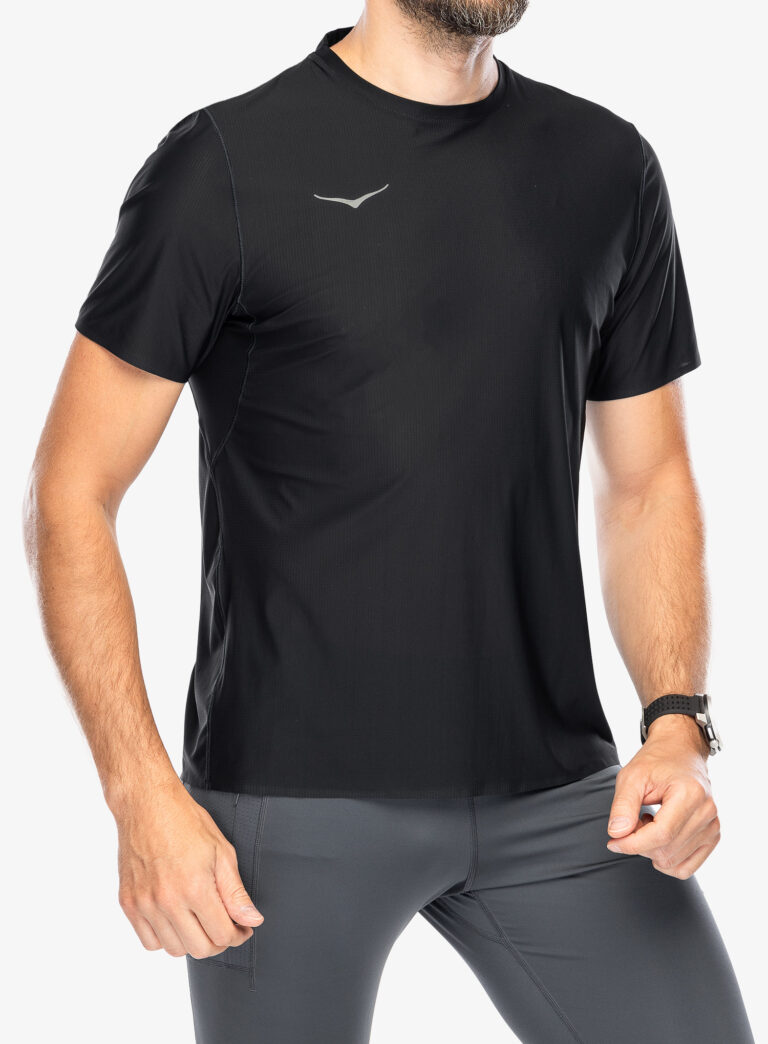 Tricou alergare Hoka Performance Run Short Sleeve - black