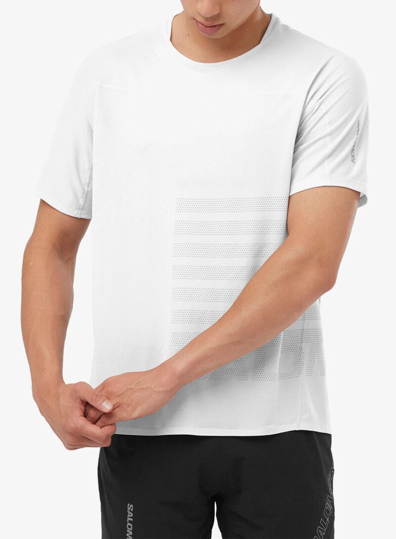 Tricou alergare Salomon Sense Aero S/S GFX - white