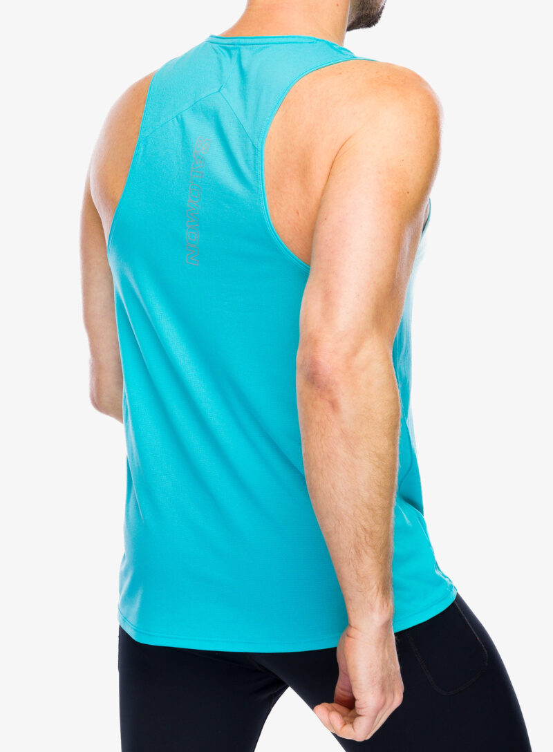 Preţ Tricou alergare Salomon Sense Aero Singlet - peacock blue