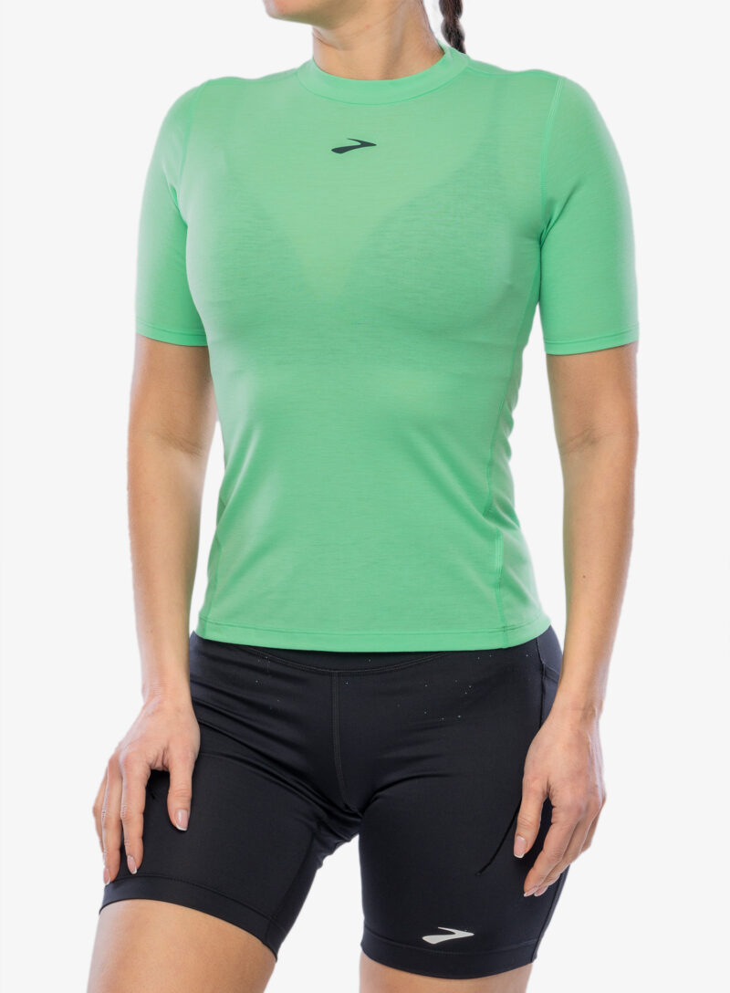 Tricou alergare femei Brooks High Point Short Sleeve - hyper green