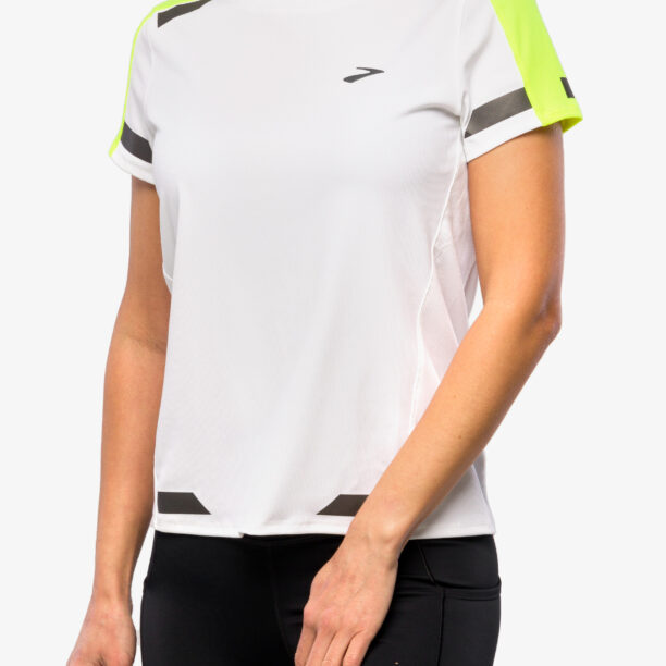 Tricou alergare femei Brooks Run Visible Short Sleeve - white/nightlife