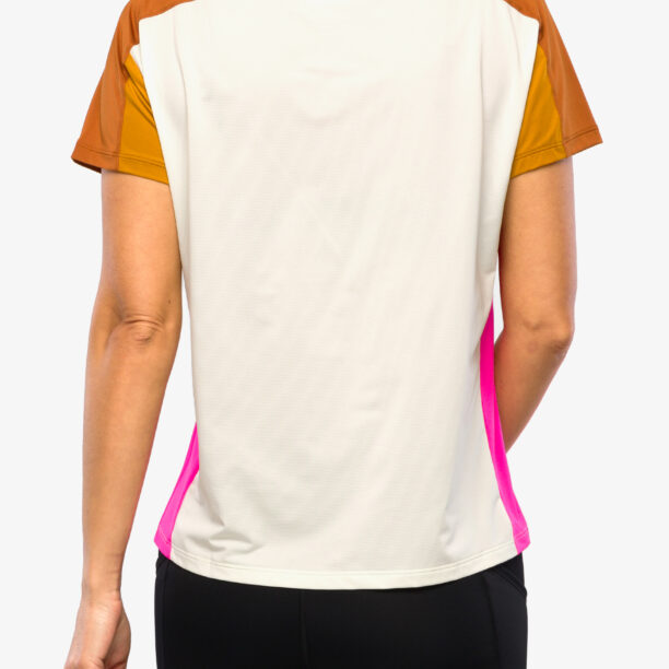 Cumpăra Tricou alergare femei Brooks Sprint Free Short Sleeve 2.0 - lightest sky/ochre/fuchsia