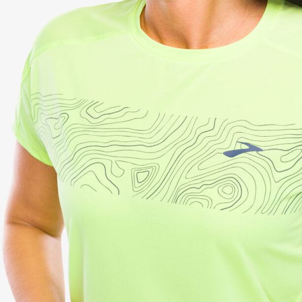 Original Tricou alergare femei Brooks Sprint Free Short Sleeve 2.0 - lime/elevate