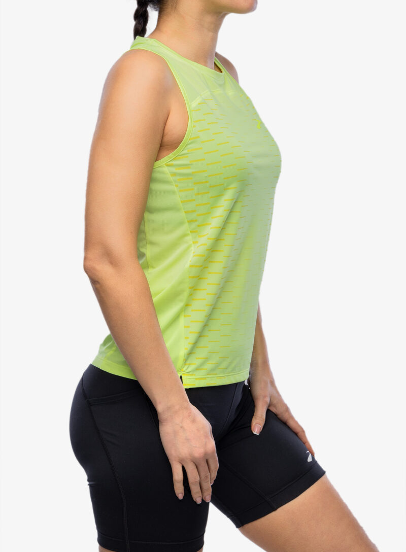 Cumpăra Tricou alergare femei Brooks Sprint Free Tank 2.0 - lt lime/interval gradient