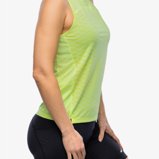 Tricou alergare femei Brooks Sprint Free Tank 2.0 - lt lime/interval gradient