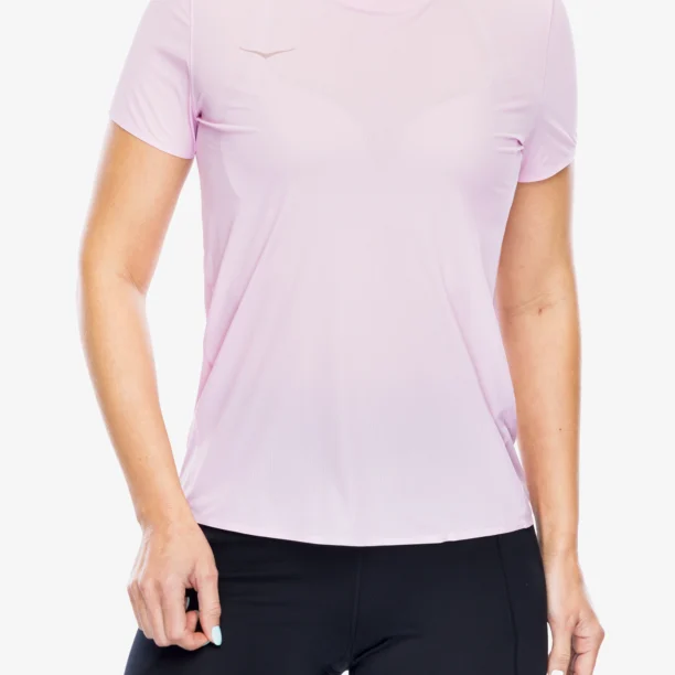 Tricou alergare femei Hoka Performance Run Short Sleeve - pink twilight