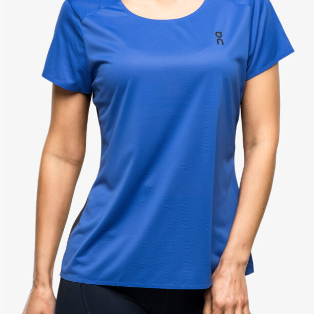 Tricou alergare femei On Running Performance-T - cobalt/black