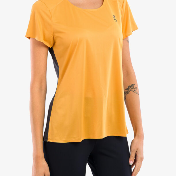 Tricou alergare femei On Running Performance-T - mango/black