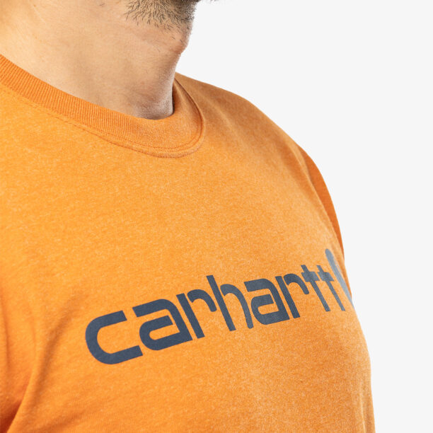 Original Tricou barbati Carhartt Core Logo T-Shirt S/S - marmalade heather