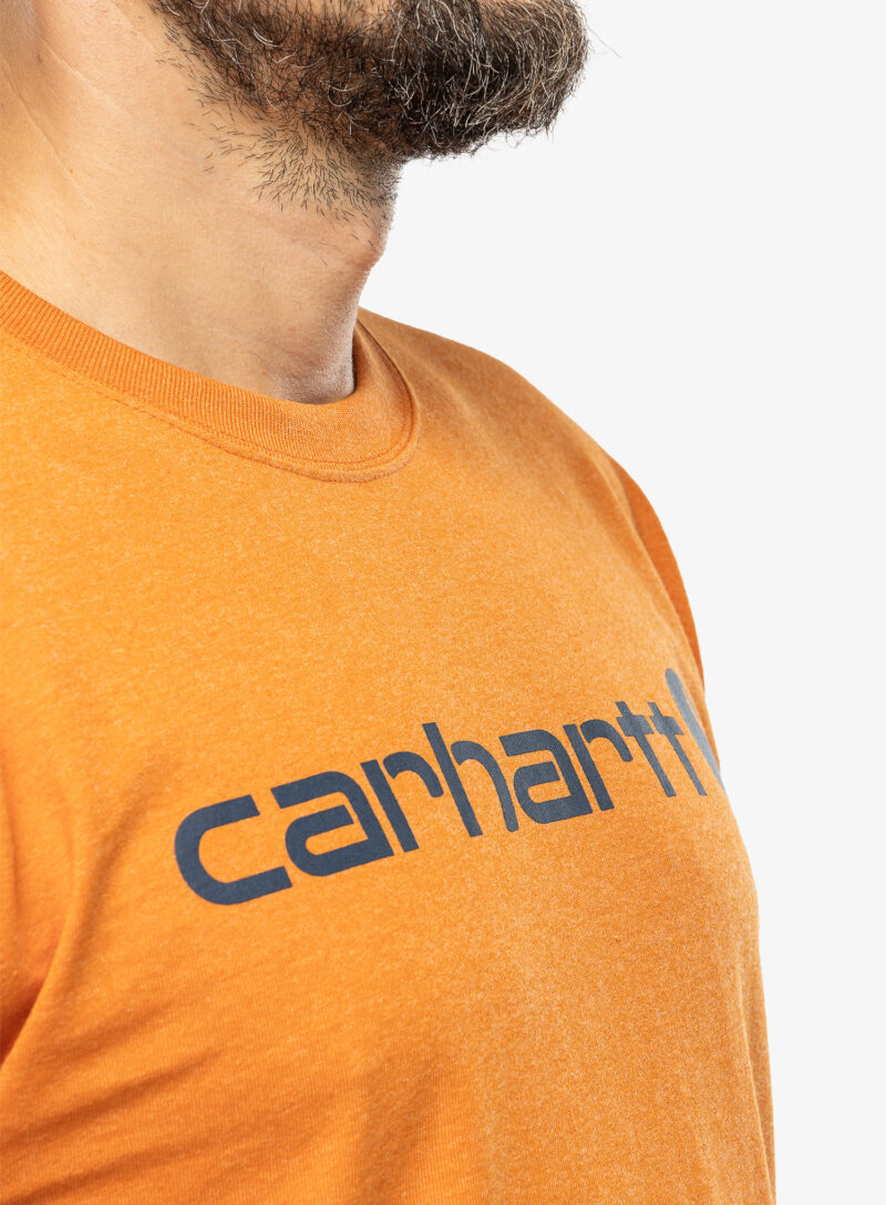 Original Tricou barbati Carhartt Core Logo T-Shirt S/S - marmalade heather